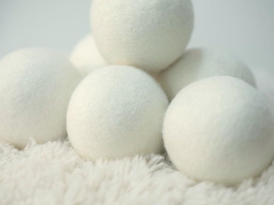 Wool Dryer Balls - 6 XL Pack | 100% Natural Fabric Softener | Chemical-Free, Anti-Static, Reusable Laundry Dryer Balls